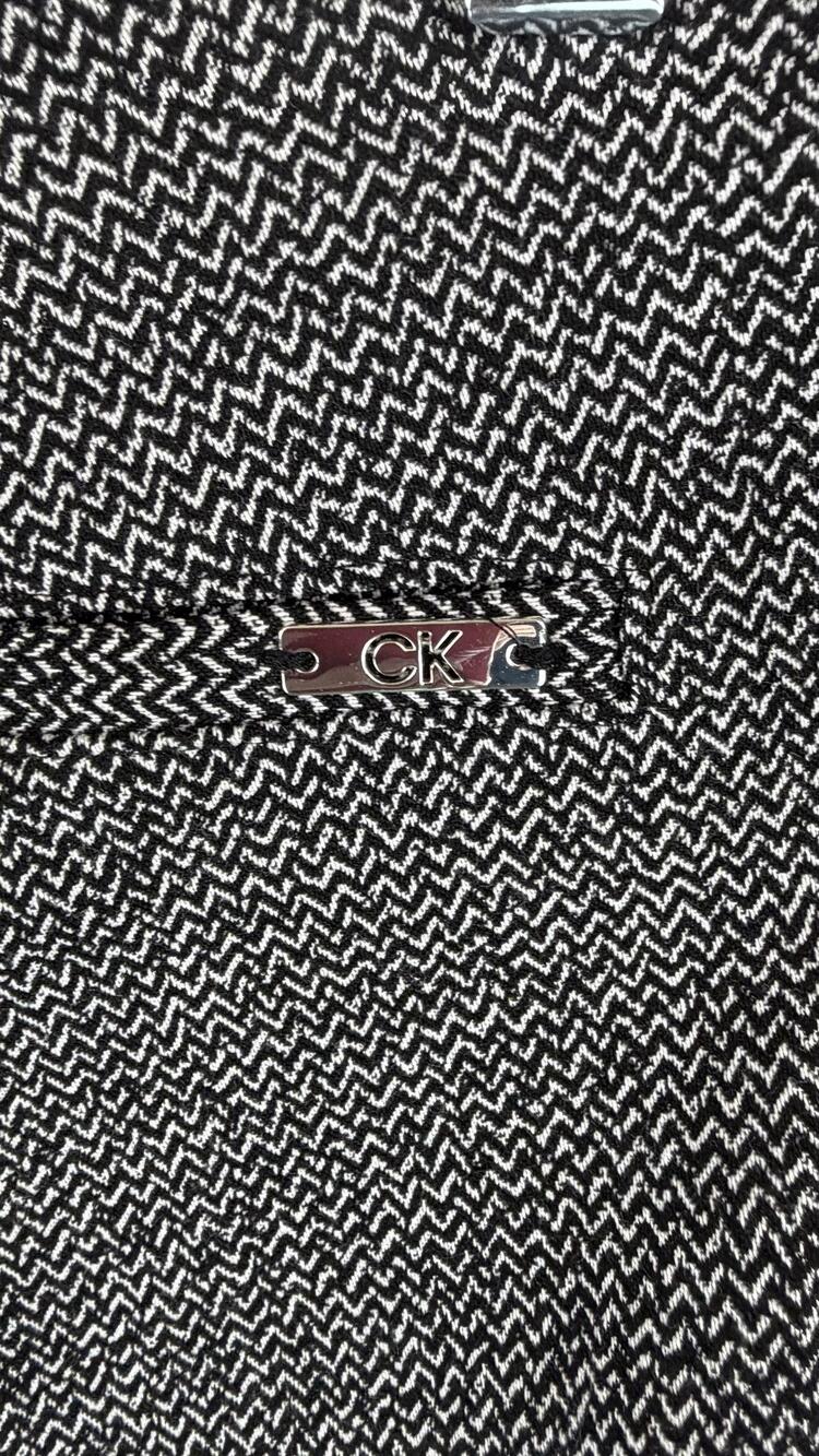 Calvin Klein Pants Womens 10 Gray Herringbone Jegging Elastic Waist Pull On - Picture 8 of 10